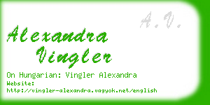 alexandra vingler business card